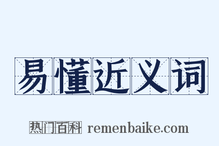 易懂近义词是什么意思的图片